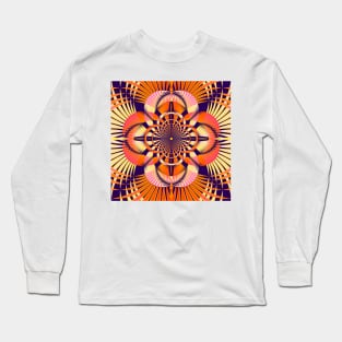 Orange and Purple Kaleidoscope Long Sleeve T-Shirt